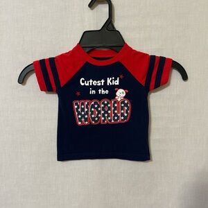Red and Blue Kids Shirt - Cutest Kid in the World